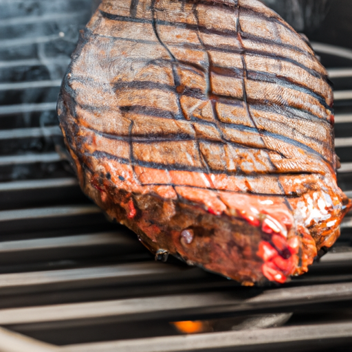 Grilling the steak to perfection on a summer day